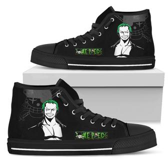 Zoro Sneakers High Top Shoes For Anime One Piece Fan - Monsterry DE
