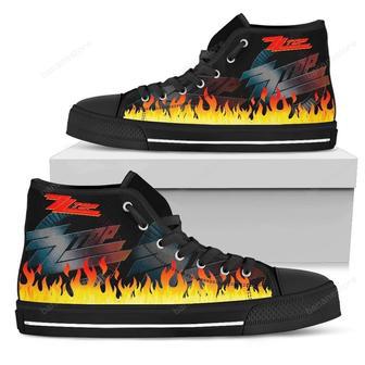 Zz Top Sneakers Flame High Top Shoes Music Fan Gift | Favorety AU