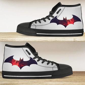 Batman Logo Dc Comics Superhero Movie Canvas Shoes Birthday Him Son Boyfriend Father’S Day High | Favorety AU