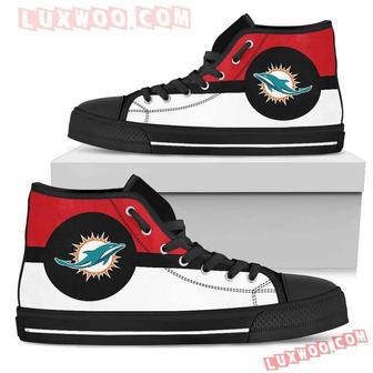 Bright Colours Open Sections Great Logo Miami Dolphins High Top Shoes Sport Sneakers | Favorety CA