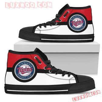 Bright Colours Open Sections Great Logo Minnesota Twins High Top Shoes Sport Sneakers | Favorety UK