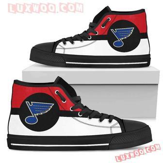 Bright Colours Open Sections Great Logo St Louis Blues High Top Shoes Sport Sneakers | Favorety CA