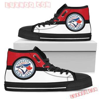 Bright Colours Open Sections Great Logo Toronto Blue Jays High Top Shoes Sport Sneakers | Favorety DE