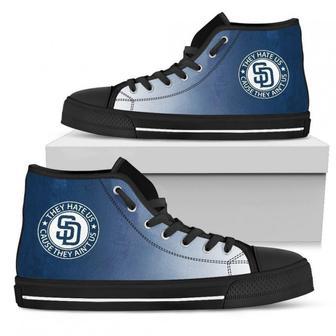 Cool They Hate Us Cause They Us San Diego Padres High Top Shoes | Favorety CA