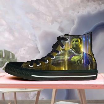 Hulk Incredible Hulk Mcu Design Art For Fan Sneakers Black High Top Shoes For Men And Women | Favorety AU