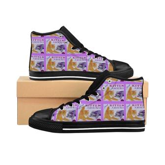Just Kitten Around Women'S Sneakers Kawaii Pastel Goth Cute Cute Style High Top Shoes - Monsterry DE