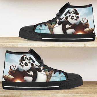 Kung Fu Panda Hightop Cartoon Canvas Shoes Birthday Him Son Boyfriend Father’S Day High Top Shoes | Favorety DE