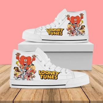 Looney Tunes Cartoon Iii Design Art For Fan Sneakers Black High Top Shoes For Men And Women | Favorety AU