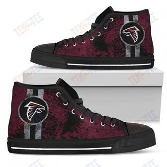 Mens Womens Atlanta Falcons High Top Shoes Triple Stripe Bar Dynamic Shoes For Men Custom Shoes | Favorety UK