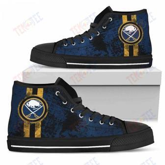 Mens Womens Buffalo Sabres High Top Shoes Triple Stripe Bar Dynamictop Sports Shoes | Favorety AU