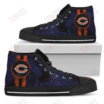 Mens Womens Chicago Bears High Top Shoes Triple Stripe Bar Dynamic Shoes For Men Custom Shoes | Favorety