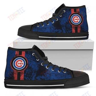 Mens Womens Chicago Cubs High Top Shoes Triple Stripe Bar Dynamic Shoes For Men Custom Shoes | Favorety