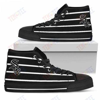 Mens Womens Chicago White Sox High Top Shoes Edge Straight Perfect Circle Shoes | Favorety AU