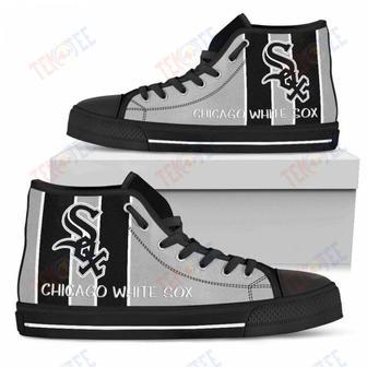 Mens Womens Chicago White Sox High Top Shoes Steaky Trending Fashion Sporty Shoes | Favorety AU