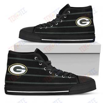 Mens Womens Circle Green Bay Packers High Top Shoes Edge Straight Perfect Shoes Custom Shoes | Favorety UK