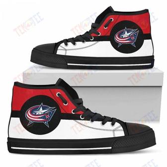 Mens Womens Columbus Blue Jackets High Top Shoes Bright Colours Open Sections Great | Favorety