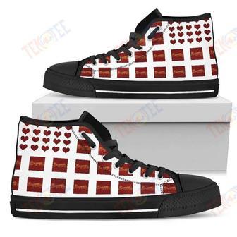 Mens Womens Great Atlanta Braves High Top Shoes Chocolate Lovely T Valentine Shoes | Favorety UK