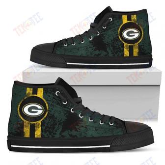 Mens Womens Green Bay Packers High Top Shoes Triple Stripe Bar Dynamic Shoes For Men Custom Shoes | Favorety