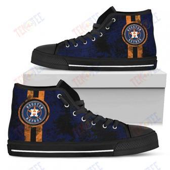 Mens Womens Houston Astros High Top Shoes Triple Stripe Bar Dynamic Shoes For Men Custom Shoes | Favorety UK