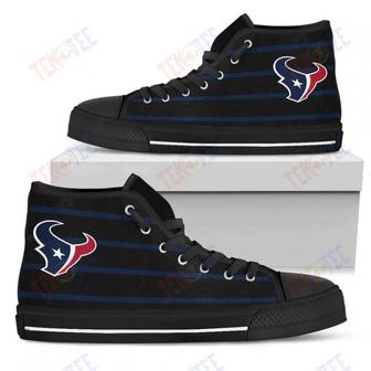 Mens Womens Houston Texans High Top Shoes Edge Straight Perfect Circle Shoes Custom Shoes | Favorety UK