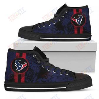 Mens Womens Houston Texans High Top Shoes Triple Stripe Bar Dynamic Shoes For Men Custom Shoes | Favorety UK