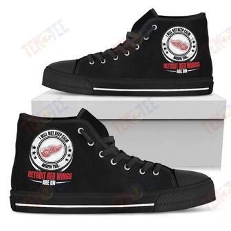 Mens Womens I Will Not Keep Calm Amazing Sporty Detroit Red Wings High Top Shoes | Favorety CA