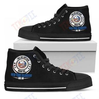 Mens Womens I Will Not Keep Calm Amazing Sporty New York Islanders High Top Shoes | Favorety