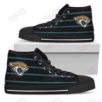 Mens Womens Jacksonville Jaguars High Top Shoes Edge Straight Perfect Circle Shoes Custom Shoes | Favorety