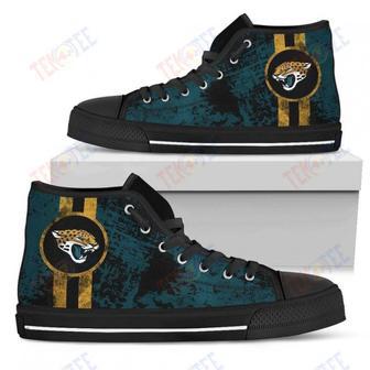 Mens Womens Jacksonville Jaguars High Top Shoes Triple Stripe Bar Dynamictop Quality | Favorety CA