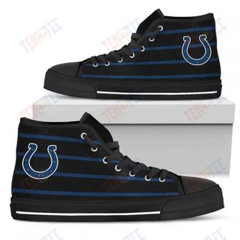 Mens Womens Jindianapolis Colts High Top Shoes Edge Straight Perfect Circle Shoes Custom Shoes | Favorety