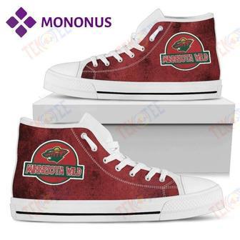 Mens Womens Jurassic Park Minnesota Wild High Top Shoes White For Men And Women Nice And Comfortable | Favorety