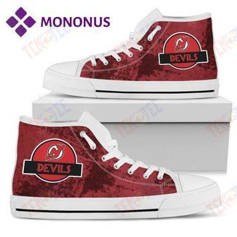 Mens Womens Jurassic Park New Jersey Devils High Top Shoes White For Men And Women Nice And Comfortable | Favorety DE