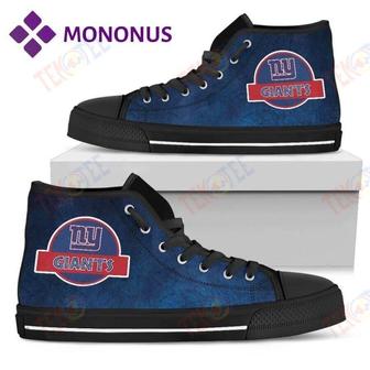 Mens Womens Jurassic Park New York Giants High Top Shoes Black Men And Women Custom Canvas Shoes Nice | Favorety