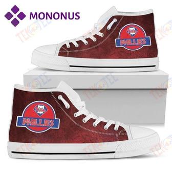 Mens Womens Jurassic Park Philadelphia Phillies High Top Shoes White For Men And Women Nice And Comfortable | Favorety
