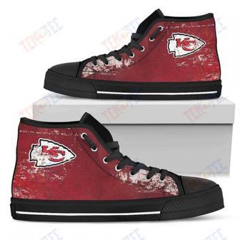 Mens Womens Kansas City Chiefs High Top Shoes Grunge Vintage Logo Printable | Favorety CA