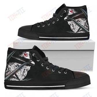 Mens Womens Kansas City Chiefs Nightmare Freddy Colorful High Top Shoes Printable | Favorety