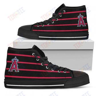 Mens Womens Los Angeles Angels High Top Shoes Edge Straight Perfect Circle Shoes | Favorety UK