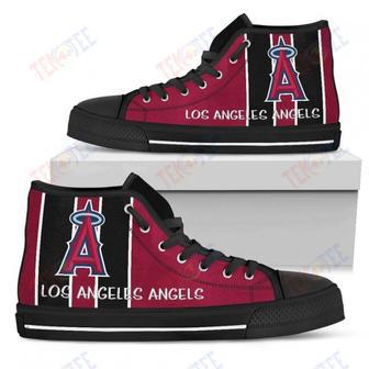 Mens Womens Los Angeles Angels High Top Shoes Steaky Trending Fashion Sporty Shoes | Favorety CA