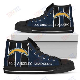 Mens Womens Los Angeles Chargers High Top Shoes Steaky Trending Fashion Sporty Shoes For Men Custom | Favorety