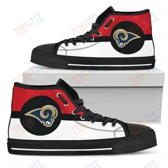 Mens Womens Los Angeles Rams High Top Shoes Bright Colours Open Sections Great | Favorety