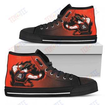 Mens Womens Miami Marlins Goku Saiyan Power High Top Shoes Printable | Favorety