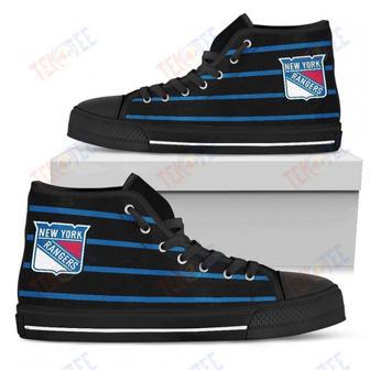 Mens Womens New York Rangers High Top Shoes Edge Straight Perfect Circle Shoes | Favorety UK