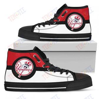 Mens Womens New York Yankees High Top Shoes Bright Colours Open Sections Great | Favorety UK