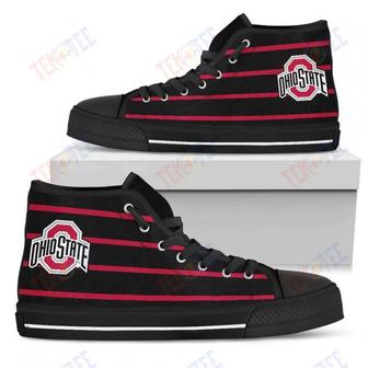 Mens Womens Ohio State Buckeyes High Top Shoes Edge Straight Perfect Circle Shoes | Favorety UK
