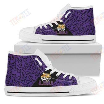 Mens Womens Perfect Cross Color Absolutely Nice Lsu Tigers High Top Shoes For Men And Women Nice And | Favorety AU