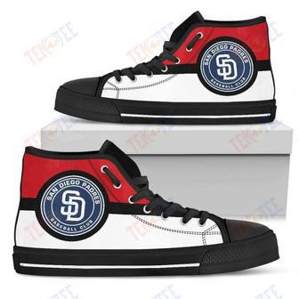 Mens Womens San Diego Padres High Top Shoes Bright Colours Open Sections Great | Favorety DE