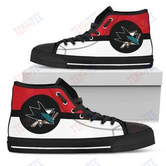 Mens Womens San Jose Sharks High Top Shoes Bright Colours Open Sections Great | Favorety UK