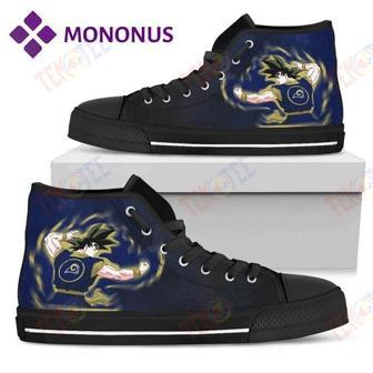 Mens Womens Son Goku Saiyan Power Los Angeles Rams High Top Shoes Black | Favorety CA