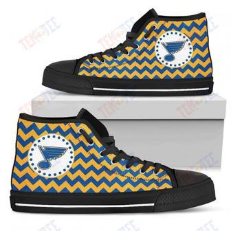 Mens Womens St Louis Blues High Top Shoes Chevron Broncos Printable | Favorety CA