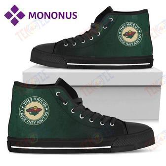 Mens Womens They Hate Us Cause They Us Minnesota Wild High Top Shoes Black | Favorety